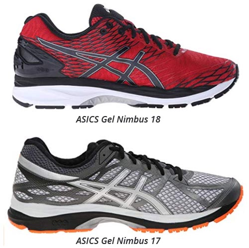 Different between ASICS GEL-Nimbus 17 and GEL-Nimbus 18